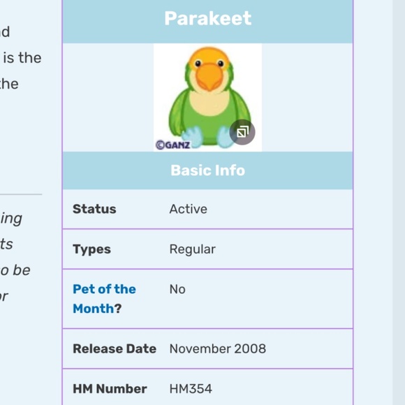 Webkinz Parakeet HM354 - Picture 12 of 14